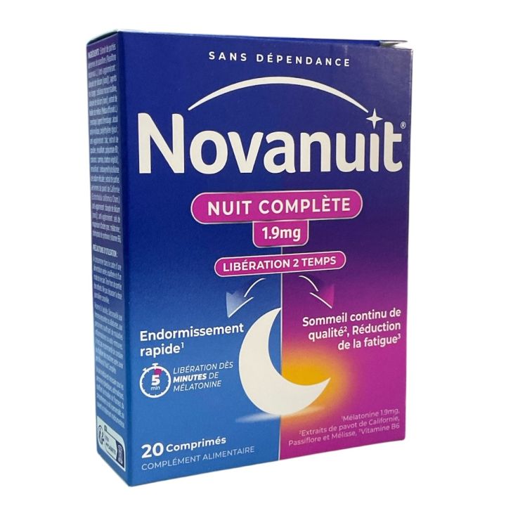 Novanuit nuit complète 1,9mg Sanofi - boite de 20 comprimés