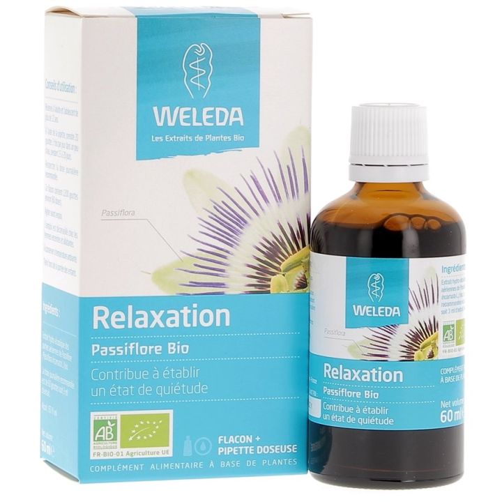 Relaxation Extrait de Plante Bio Passiflore Weleda - flacon de 60 ml