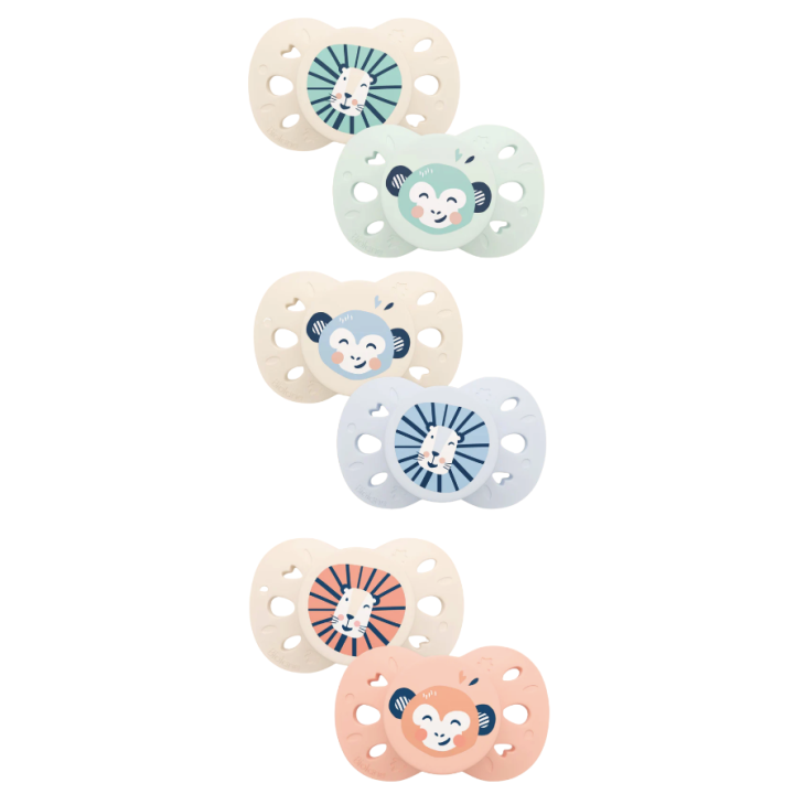 Sucettes anatomiques 6-18 mois animaux Biolane - lot de 2 sucettes