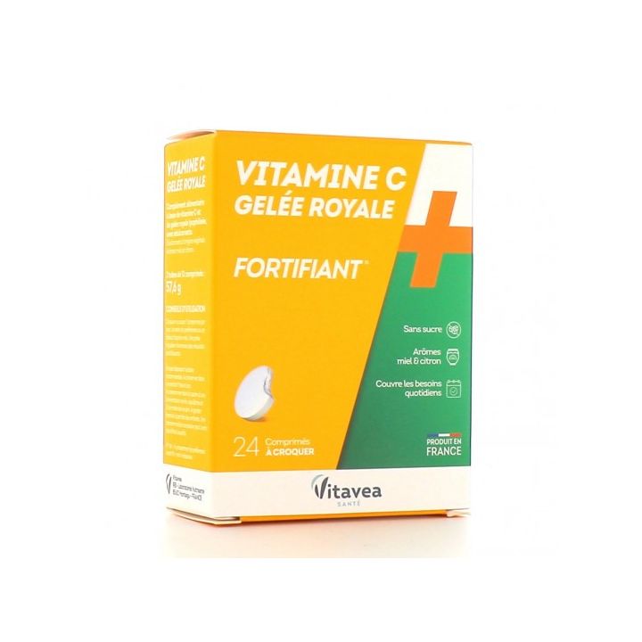 Vitamine C + gelée royale Vitavea - boite de 24 comprimés à croquer