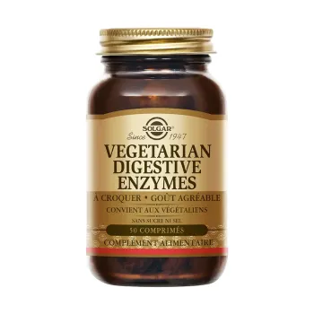 Vegetarian digestive enzymes Solgar - pot de 50 comprimés