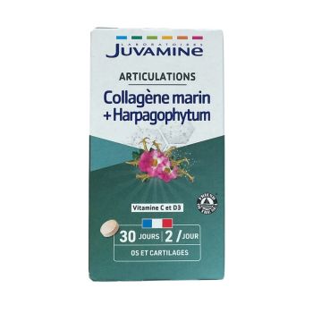 Articulations Collagène marin et Harpagophytum Juvamine - boite de 60 comprimés