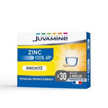 Zinc Immunité Juvamine - boîte de 30 gélules