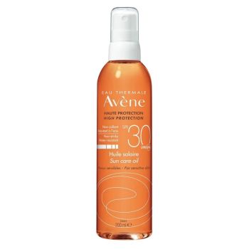 Huile solaire fini satiné SPF30 Avène - spray de 200ml