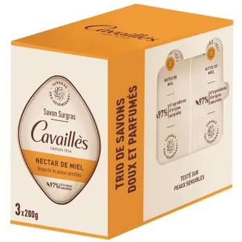 Savon surgras nectar de miel Rogé Cavaillès - lot de 3 pain de 200g