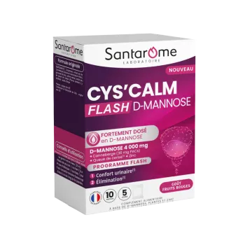 Cys'calm flash d-mannose Santarome - boite de 10 sachets