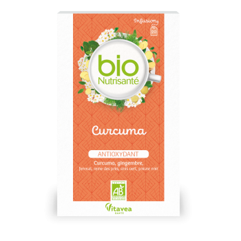 Infusion curcuma antioxydant Nutrisanté - boite de 20 sachets