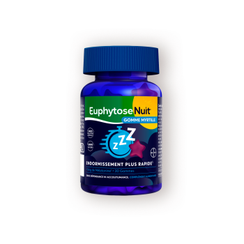 EuphytoseNuit® Gomme Myrtille Sommeil Mélatonine 30 Gommes