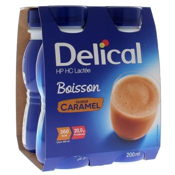 Delical Boisson HP/HC lactée - 4 bouteilles de 200 ml
