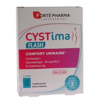 Cystima flash confort urinaire Forté pharma - boite de 5 sachets