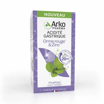 Arkogélules Orme rouge et zinc Arkopharma - boîte de 40 gélules