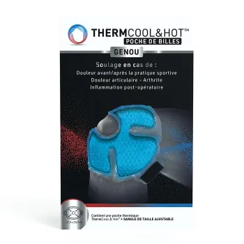 Thermocool&hot poche de billes genou Bausch lomb - poche de billes 37,5x25,5cm