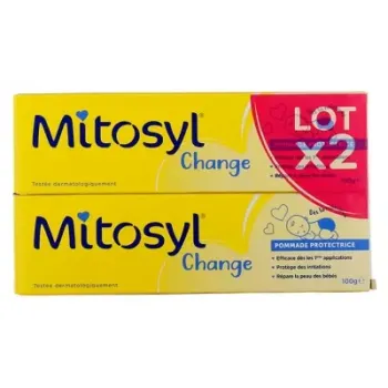 Pommade protectrice de change bébé Mitosyl - lot de 2 tubes de 100g