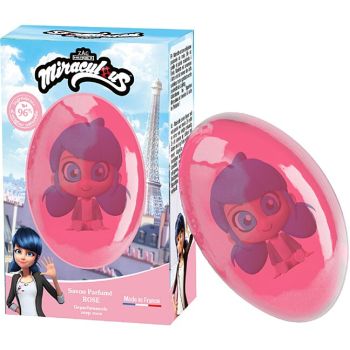 Savon solide Rose figurine Marinette Le Comptoir du Bain x Miraculous - pain de 75g