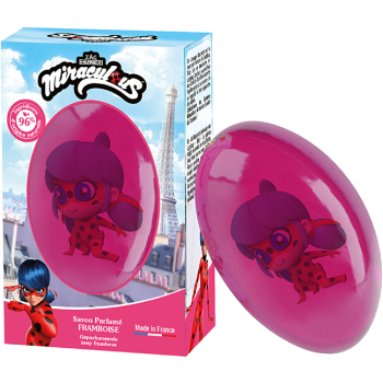 Savon solide Framboise figurine Ladybug Le Comptoir du Bain x Miraculous - pain de 75g