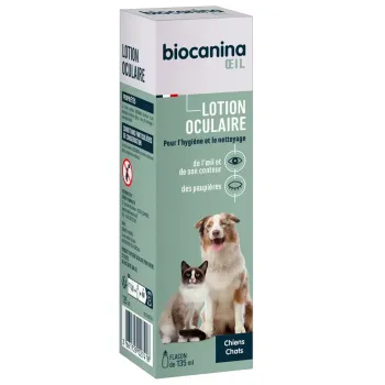 Lotion oculaire chiens et chats Biocanina - flacon de 135ml
