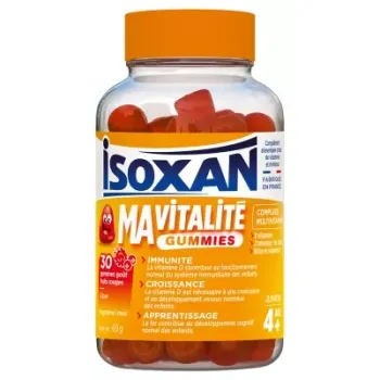 Isoxan Ma Vitalité gummies dès 4 ans goût fruits rouges - pot de 30 gommes