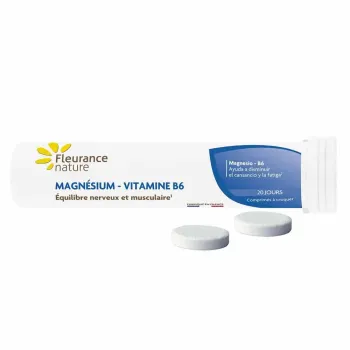 Magnésium vitamine B6 Fleurance Nature - tube de 20 comprimés 