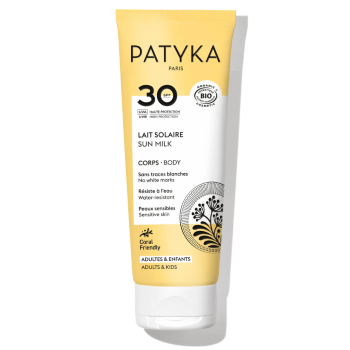 Lait solaire SPF30 corps Patyka - tube de 100ml