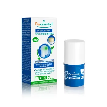 Migra Pure stick froid intense bio Puressentiel - stick de 4g