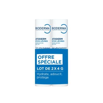 Atoderm Stick lèvres ultra-hydratant Bioderma - lot de 2 sticks de 4g