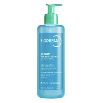 Sébium gel moussant nettoyant purifiant Bioderma - flacon-pompe de 400ml