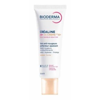 Créaline AR+ CC crème dorée SPF50+ soin anti-rougeurs Bioderma - tube de 40ml