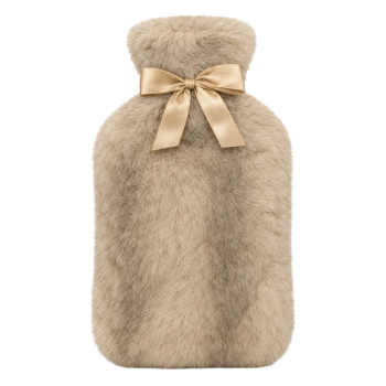 Bouillotte à eau et sa housse fourrure champagne Calindoo - 2L