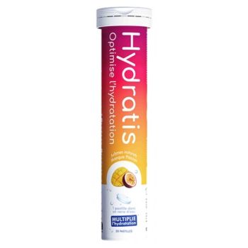 Solution d'hydratation goût mangue & passion Hydratis - tube de 20 pastilles effervescentes