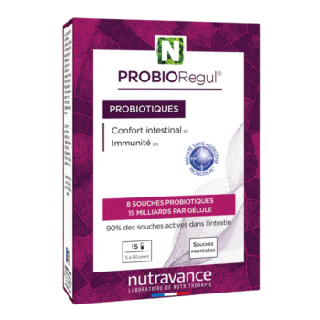 ProbioRegul probiotiques Nutravance - boîte de 15 gélules