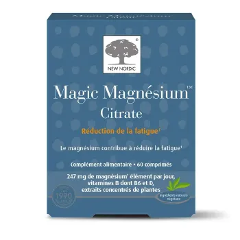 Magic magnésium citrate New Nordic - boîte de 60 comprimés