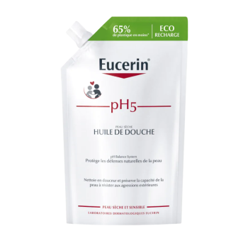 Huile de douche pH5 Eucerin - recharge de 400 ml