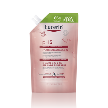 Gel-huile de douche pH5 Eucerin - éco-recharge de 400ml