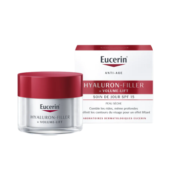 Hyaluron-Filler + volume-lift Soin de jour peau sèche SPF 15 Eucerin - Pot de 50 ml