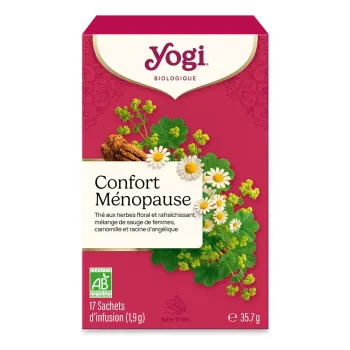 Confort M&eacute;nopause infusion fruit&eacute;e bio Yogi - boite de 17 sachets