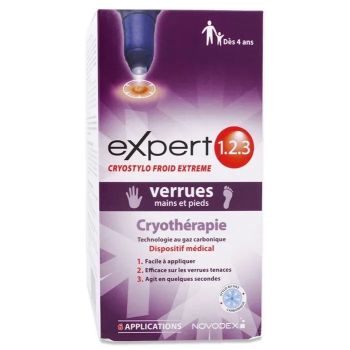 Expert 1 2 3 Cryostylo verrues mains et pieds Novodex - un stylo