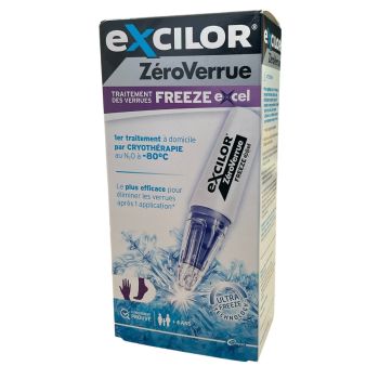 ZéroVerrue Freeze Excel Exilor - boîte d'un stylo et 9 embouts jetables
