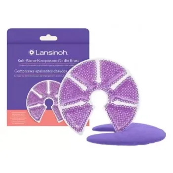Compresses apaisantes chaudes/froides Lansinoh - boite de 2 coussinets avec étui douceur