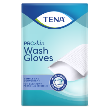 Gants de toilette jetables ProSkin Wash Gloves Tena - boîte de 50 gants