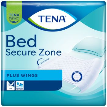Bed Secure zone Plus Wings Alèses bordables 180x80cm Tena - paquet de 20 unités