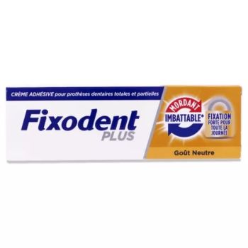 Crème adhésive mordant imbattable Fixodent plus