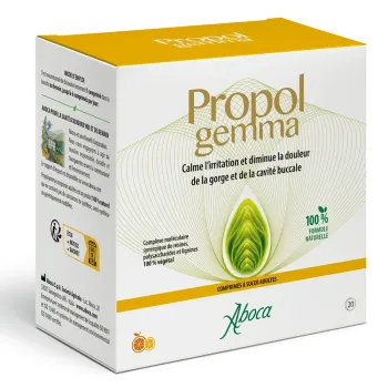 Propol gemma mal de gorge adultes Aboca - boîte de 20 comprimés à sucer
