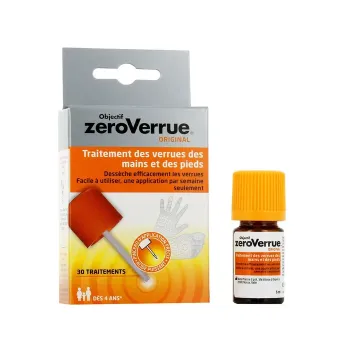 Objectif ZeroVerrue Original Mylan - flacon de 5ml + pinceau