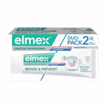 Sensitive professional dentifrice répare et prévient Elmex - lot de 2 tubes de 75ml