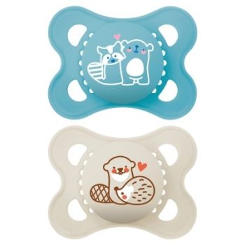 Sucette silicone Nature 2-6 mois MAM - boîte de 2 sucettes