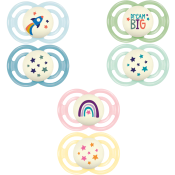 Sucette perfect nuit silicone tendance 18 mois+ MAM - 2 sucettes