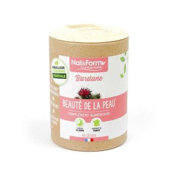 Bardane bio beauté de la peau Nat&Form - boite de 60 gélules