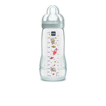 Biberon blanc Easy active 2 ème âge 6 mois + Mam - biberon de 330 ml