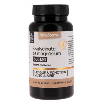 Bisglycinate de magnésium 1500mg Nat&Form