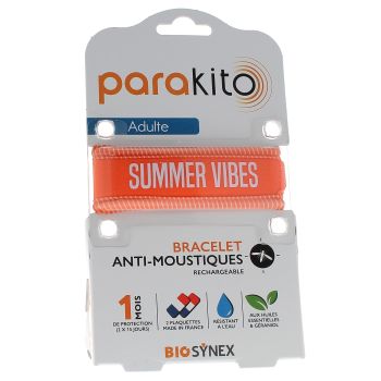 Bracelet anti-moustiques Summer vibes Parakito - 1 bracelet + 2 recharges